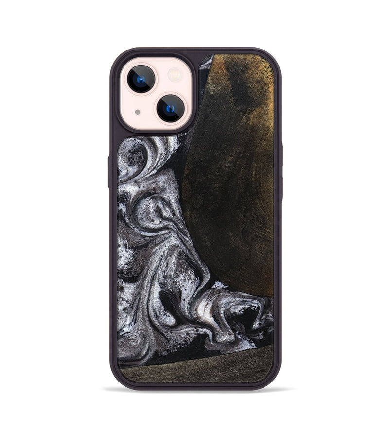 iPhone 14 Wood Phone Case - Patrica (Black & White, 822792)