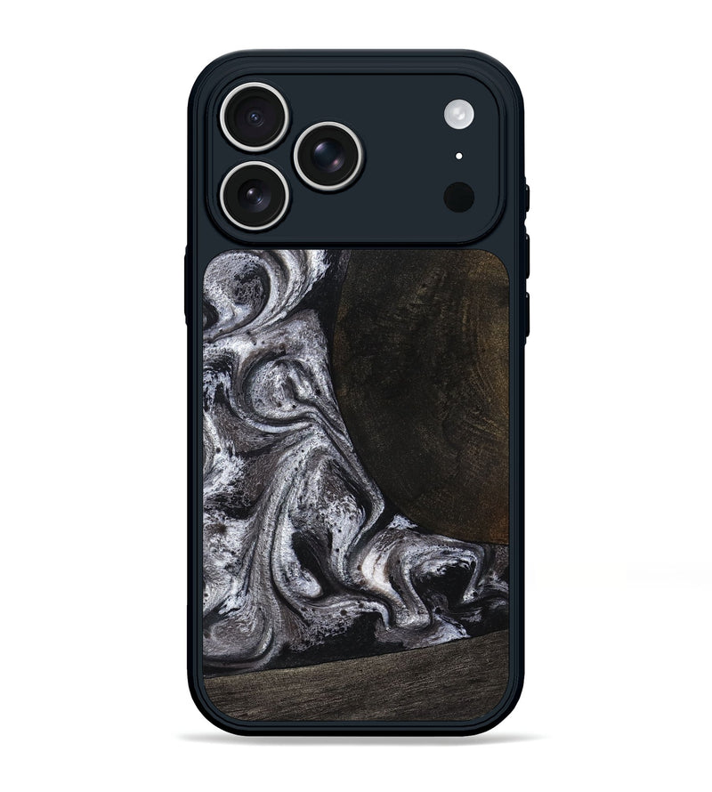 iPhone 17 Pro Max Wood Phone Case - Patrica (Black & White, 822792)