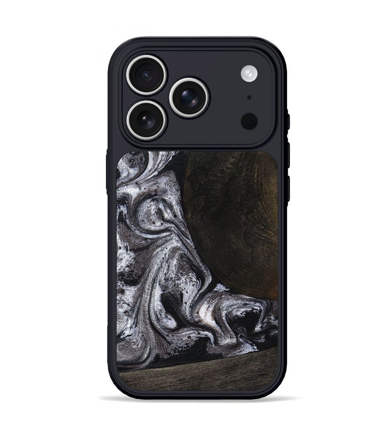 iPhone 17 Pro Wood Phone Case - Patrica (Black & White, 822792)