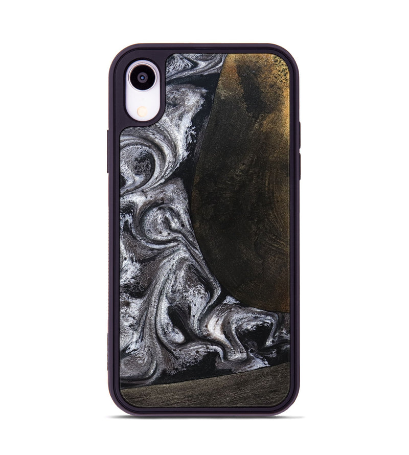 iPhone Xr Wood Phone Case - Patrica (Black & White, 822792)