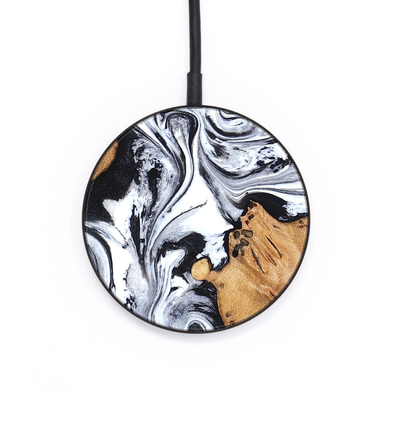 Circle Wood Wireless Charger - Ariana (Black & White, 822796)