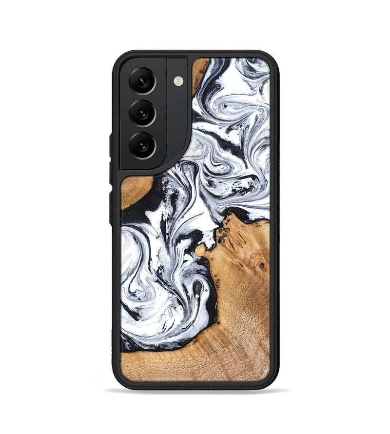 Galaxy S22 Wood Phone Case - Ariana (Black & White, 822796)