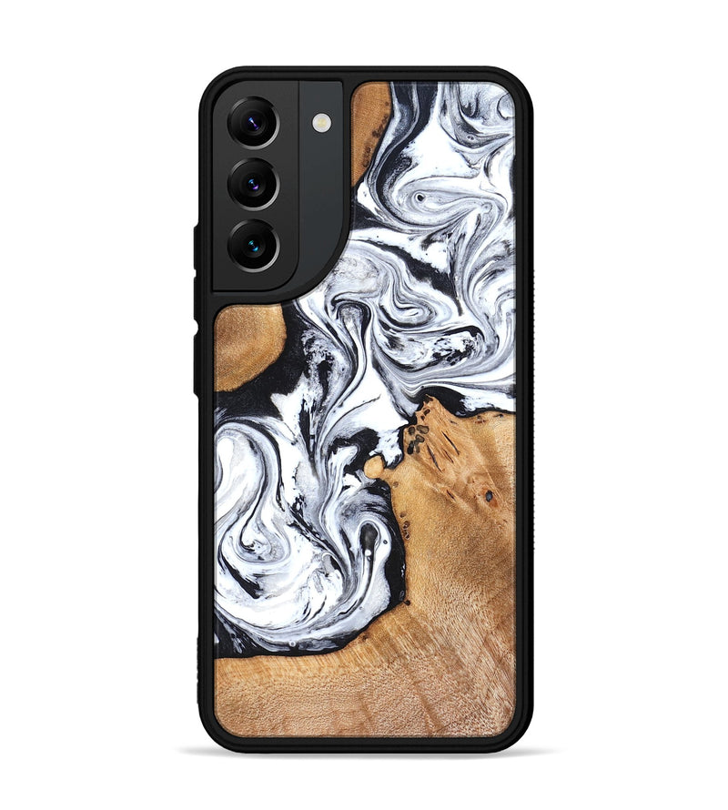 Galaxy S22 Plus Wood Phone Case - Ariana (Black & White, 822796)