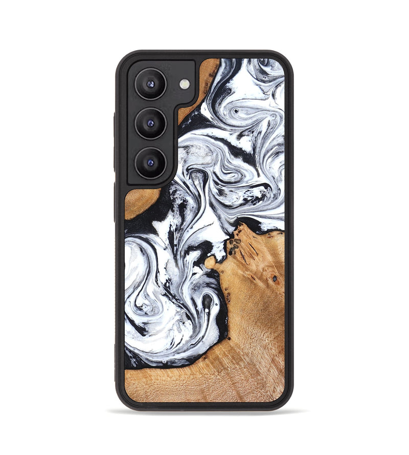 Galaxy S23 Wood Phone Case - Ariana (Black & White, 822796)