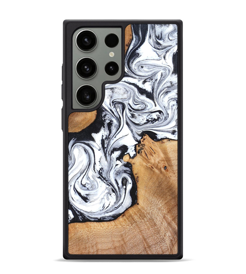 Galaxy S24 Ultra Wood Phone Case - Ariana (Black & White, 822796)