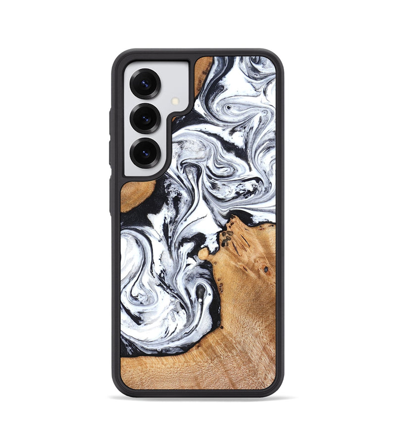 Galaxy S25 Wood Phone Case - Ariana (Black & White, 822796)