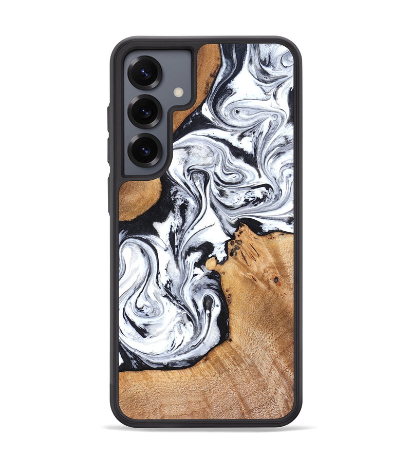 Galaxy S25 Plus Wood Phone Case - Ariana (Black & White, 822796)