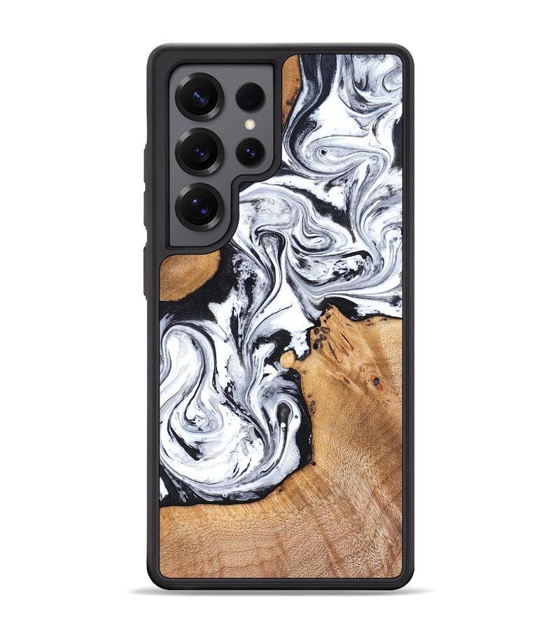 Galaxy S25 Ultra Wood Phone Case - Ariana (Black & White, 822796)