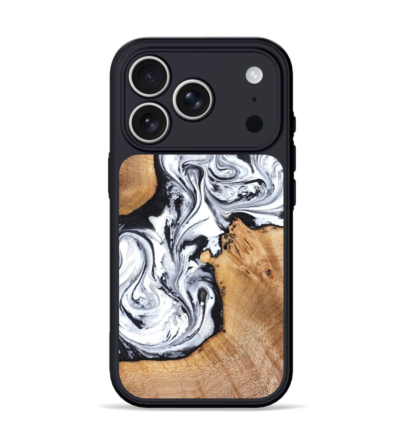 iPhone 17 Pro Wood Phone Case - Ariana (Black & White, 822796)