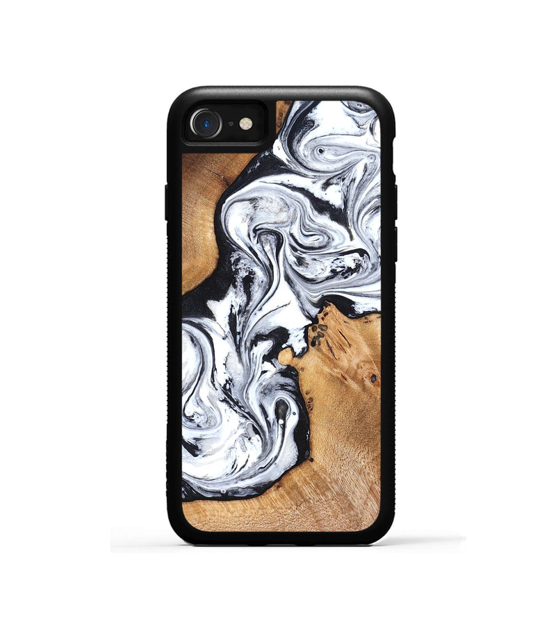 iPhone SE Wood Phone Case - Ariana (Black & White, 822796)