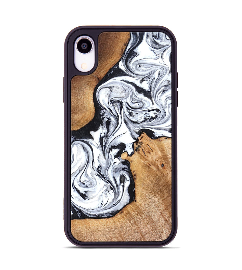 iPhone Xr Wood Phone Case - Ariana (Black & White, 822796)