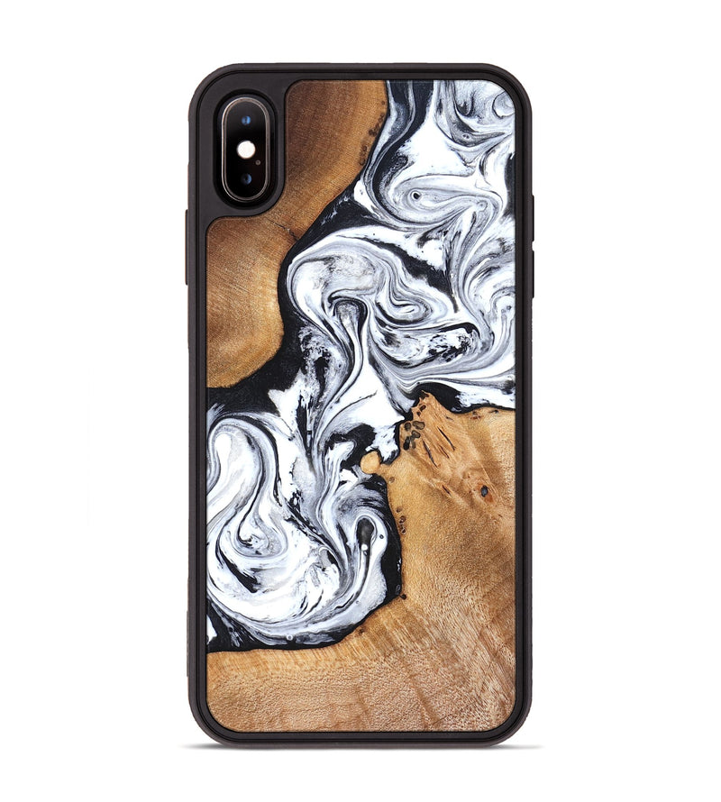 iPhone Xs Max Wood Phone Case - Ariana (Black & White, 822796)
