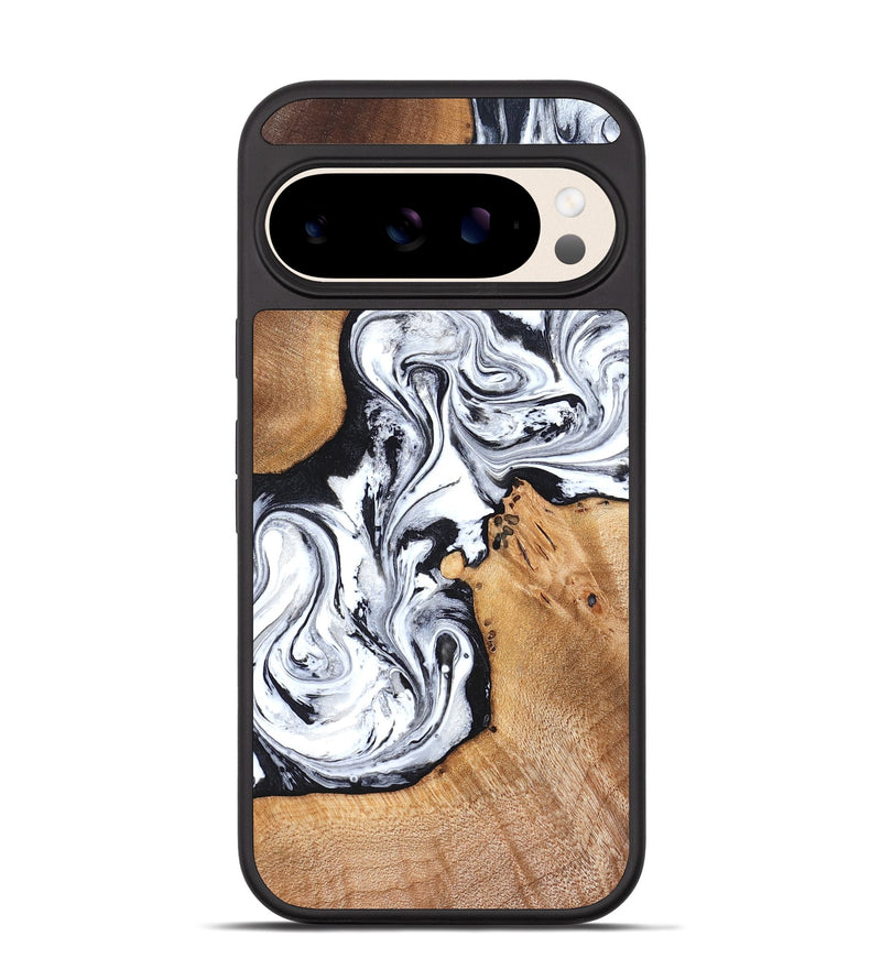 Pixel 10 Wood Phone Case - Ariana (Black & White, 822796)
