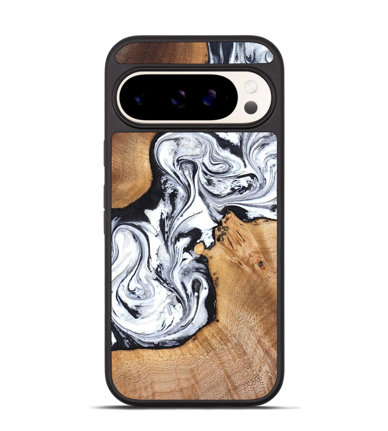 Pixel 9 Wood Phone Case - Ariana (Black & White, 822796)