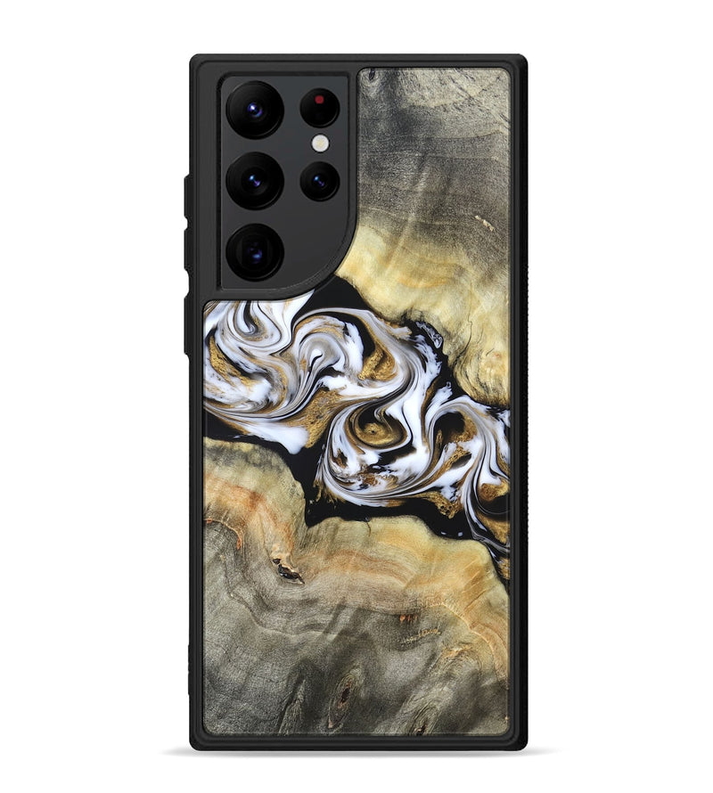 Galaxy S22 Ultra Wood Phone Case - Bodie (Black & White, 822797)