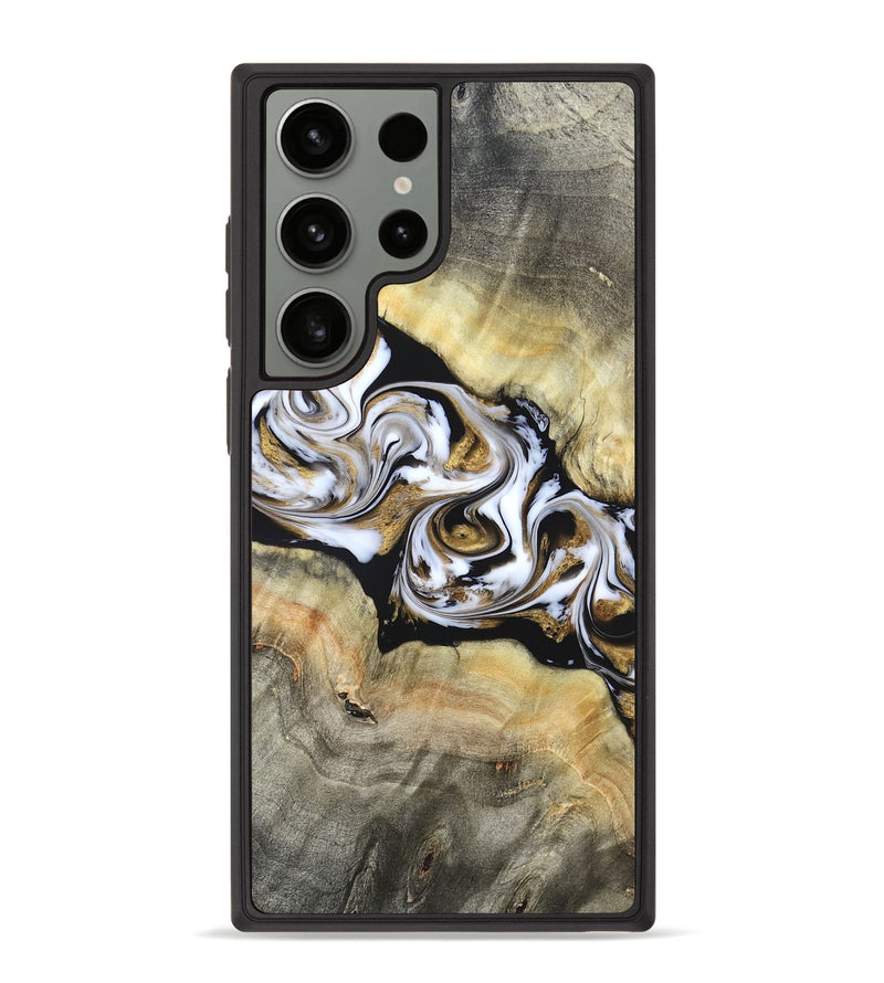 Galaxy S23 Ultra Wood Phone Case - Bodie (Black & White, 822797)