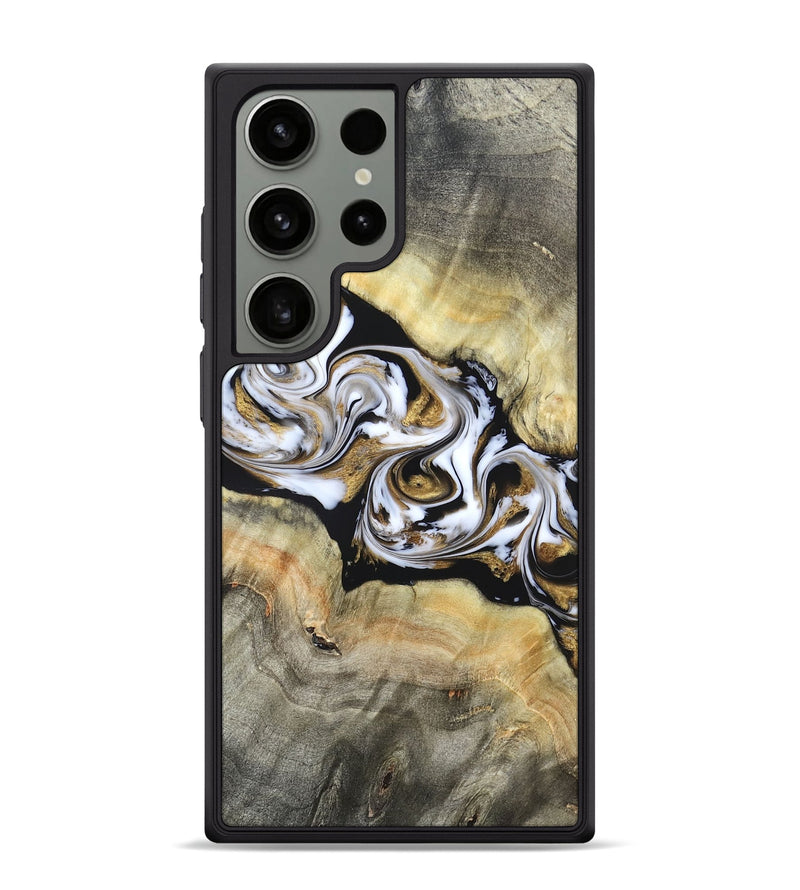 Galaxy S24 Ultra Wood Phone Case - Bodie (Black & White, 822797)