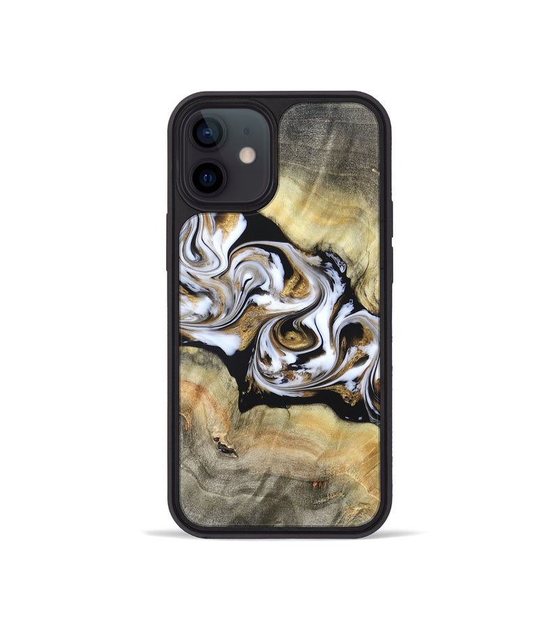 iPhone 12 mini Wood Phone Case - Bodie (Black & White, 822797)