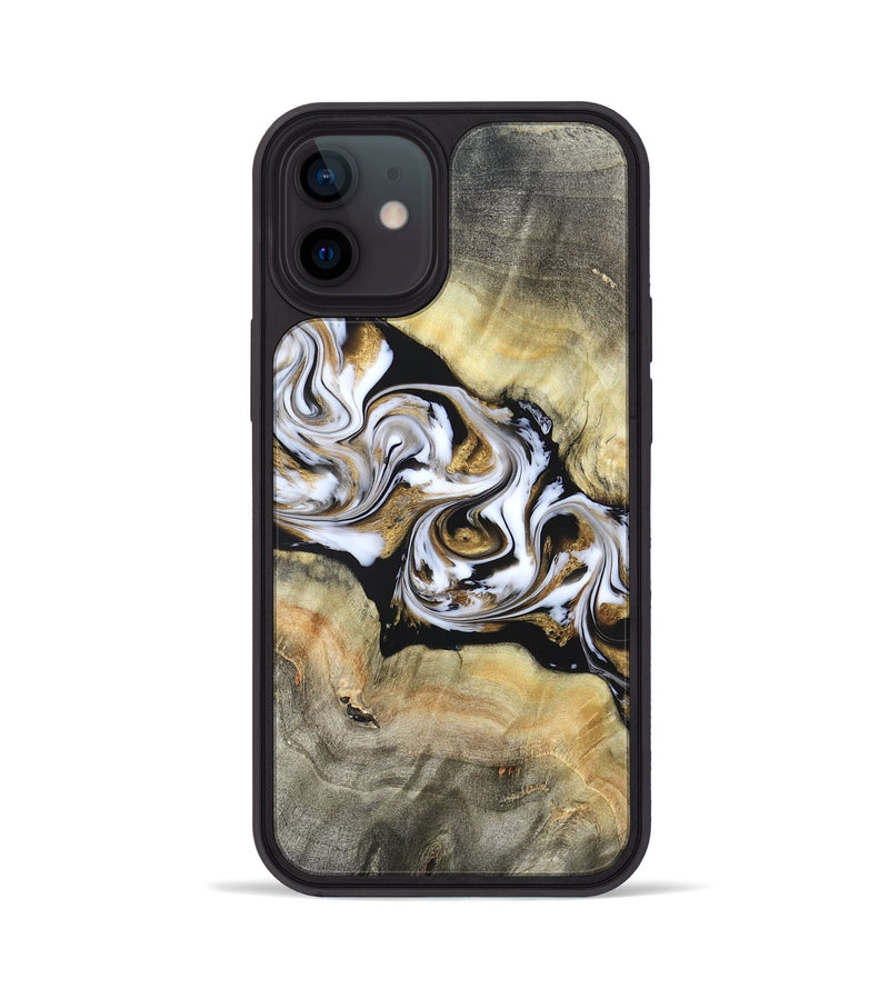 iPhone 12 Wood Phone Case - Bodie (Black & White, 822797)