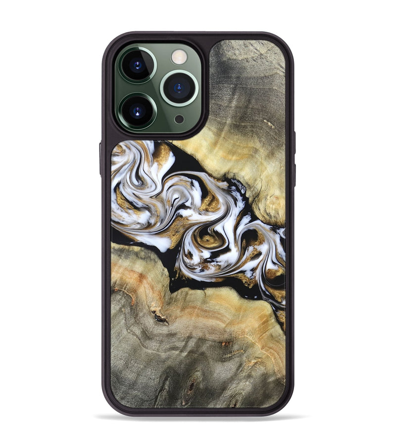 iPhone 13 Pro Max Wood Phone Case - Bodie (Black & White, 822797)