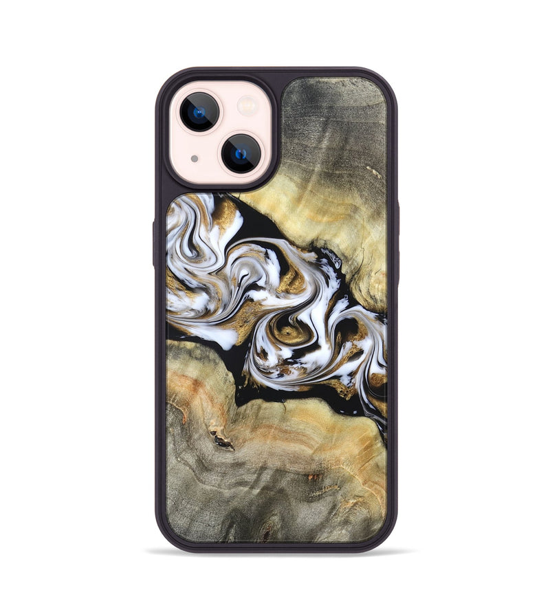 iPhone 14 Wood Phone Case - Bodie (Black & White, 822797)