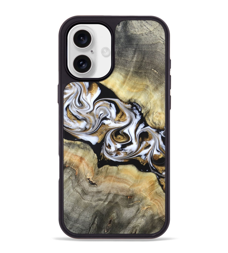 iPhone 16 Plus Wood Phone Case - Bodie (Black & White, 822797)