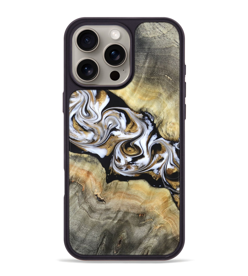 iPhone 16 Pro Max Wood Phone Case - Bodie (Black & White, 822797)