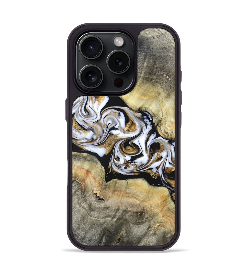 iPhone 16 Pro Wood Phone Case - Bodie (Black & White, 822797)