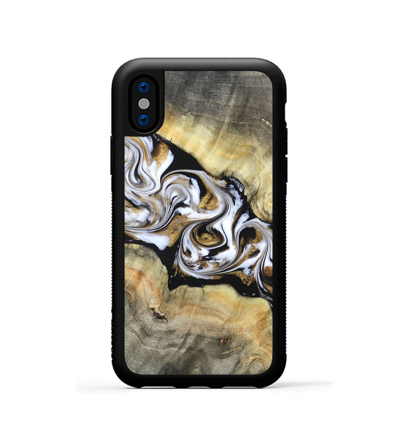 iPhone Xs Wood Phone Case - Bodie (Black & White, 822797)