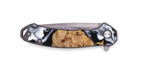 EDC Wood Pocket Knife - Selene (Black & White, 822800)
