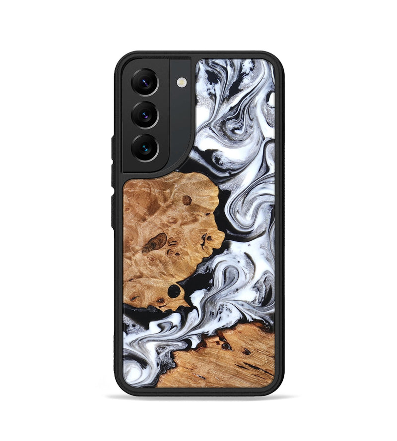 Galaxy S22 Wood Phone Case - Selene (Black & White, 822800)