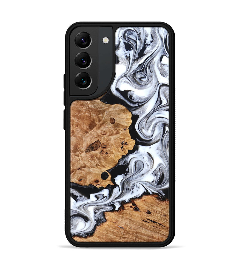 Galaxy S22 Plus Wood Phone Case - Selene (Black & White, 822800)