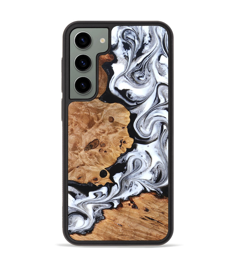 Galaxy S23 Plus Wood Phone Case - Selene (Black & White, 822800)