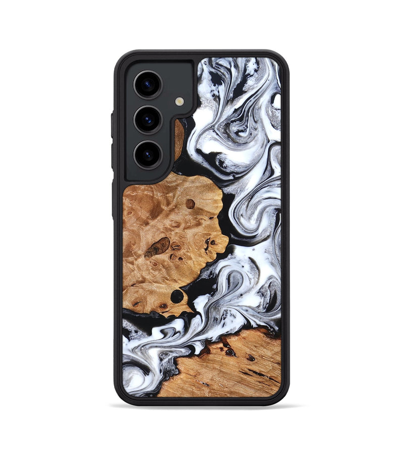 Galaxy S24 Wood Phone Case - Selene (Black & White, 822800)
