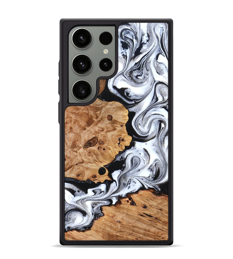 Galaxy S24 Ultra Wood Phone Case - Selene (Black & White, 822800)
