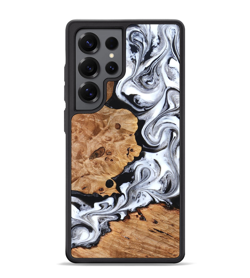 Galaxy S25 Ultra Wood Phone Case - Selene (Black & White, 822800)