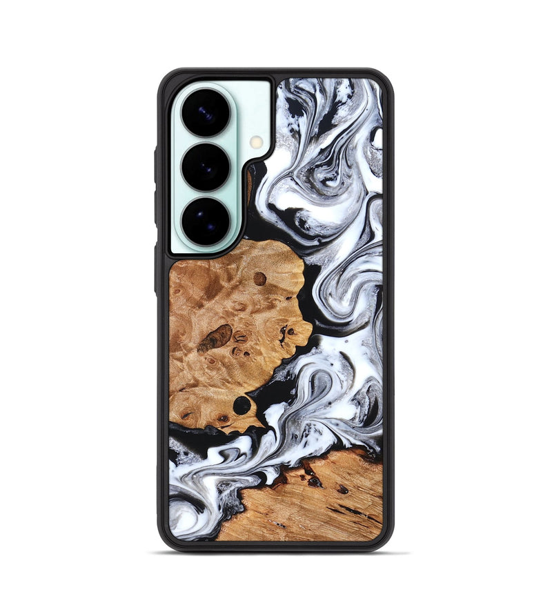 Galaxy S26 Wood Phone Case - Selene (Black & White, 822800)