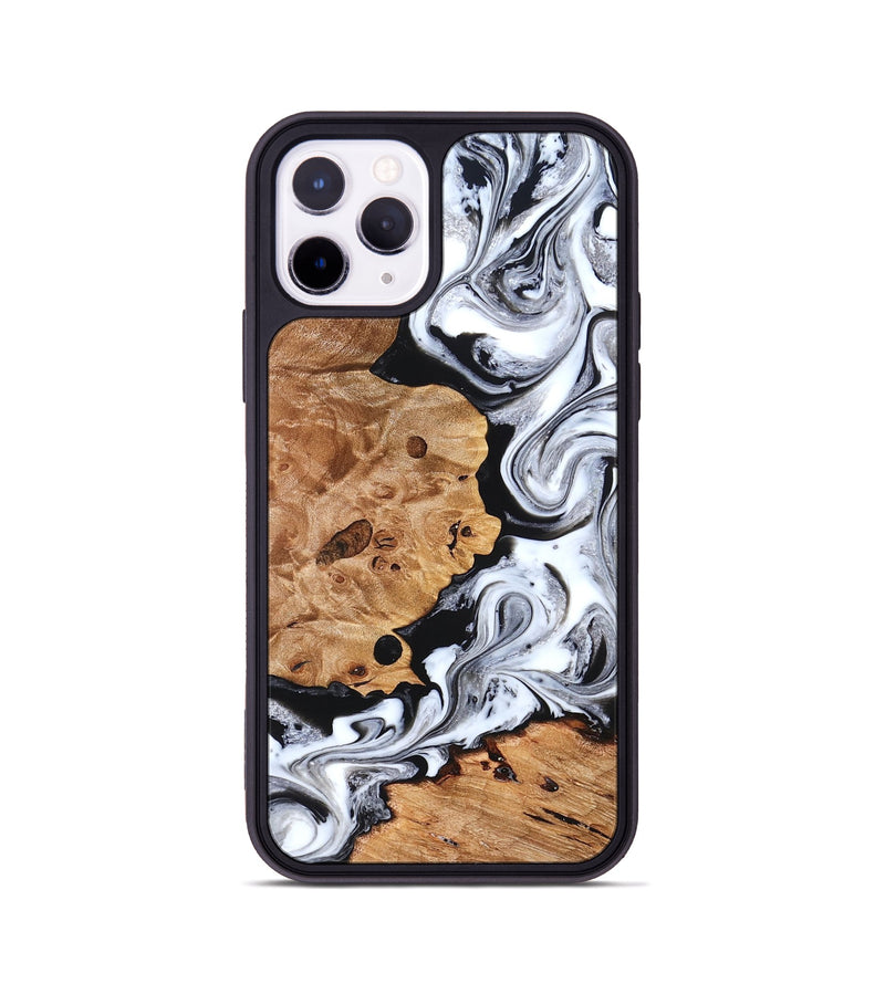 iPhone 11 Pro Wood Phone Case - Selene (Black & White, 822800)