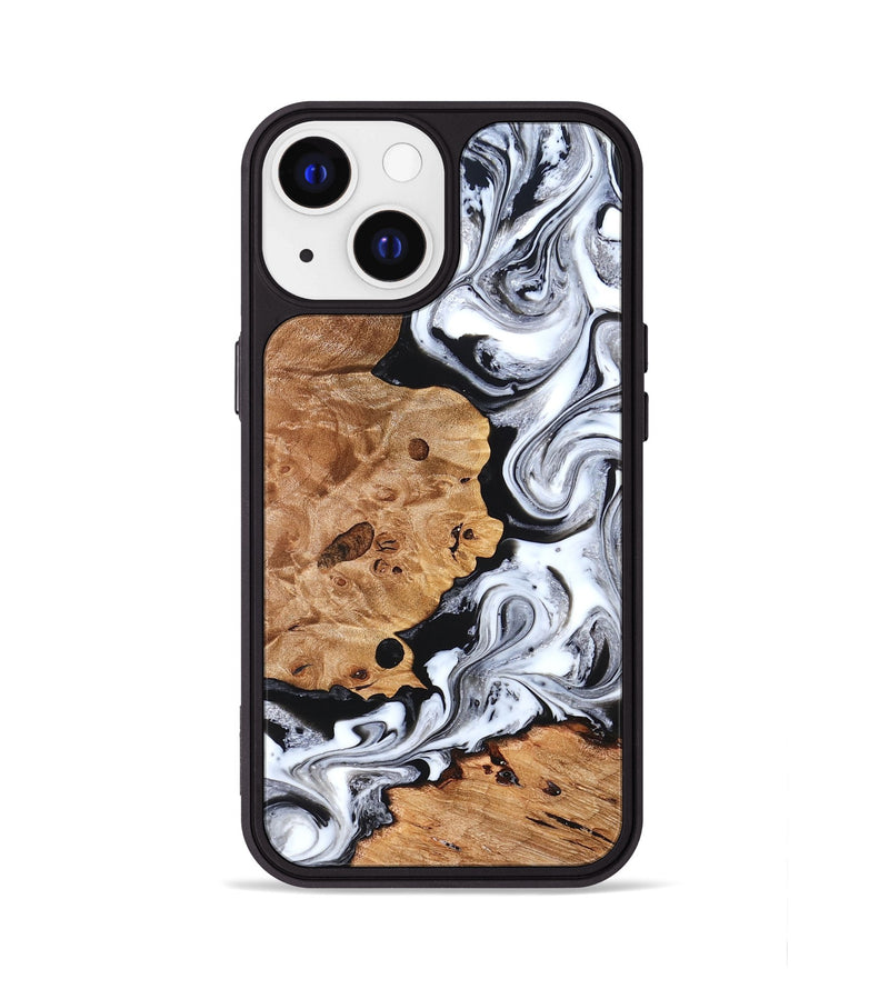 iPhone 13 Wood Phone Case - Selene (Black & White, 822800)