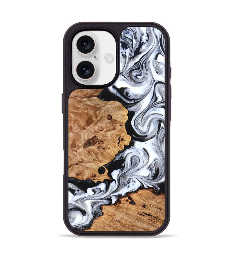 iPhone 17 Wood Phone Case - Selene (Black & White, 822800)