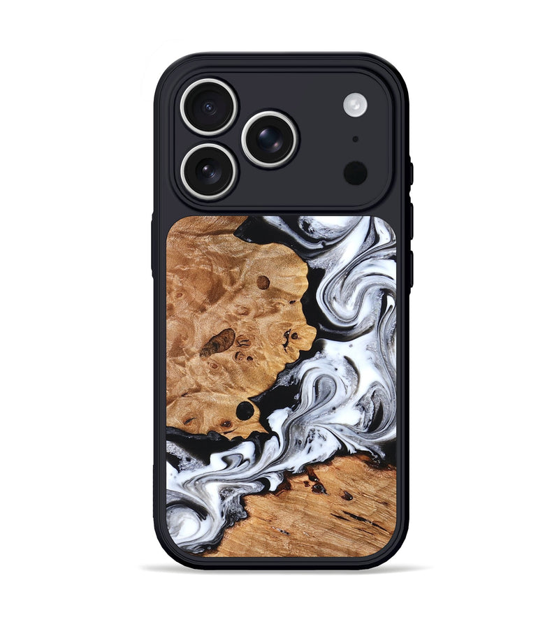 iPhone 17 Pro Wood Phone Case - Selene (Black & White, 822800)