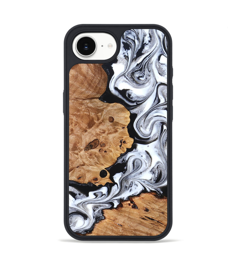 iPhone 17e Wood Phone Case - Selene (Black & White, 822800)