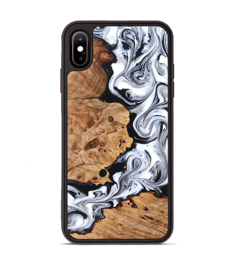 iPhone Xs Max Wood Phone Case - Selene (Black & White, 822800)