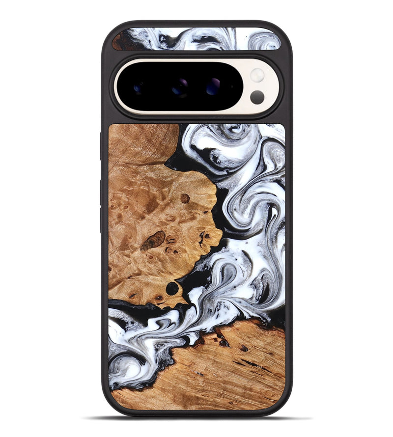 Pixel 9 Pro XL Wood Phone Case - Selene (Black & White, 822800)