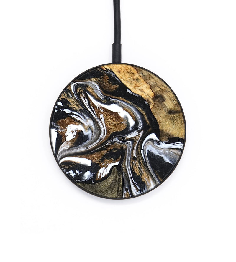Circle Wood Wireless Charger - Leanna (Black & White, 822804)