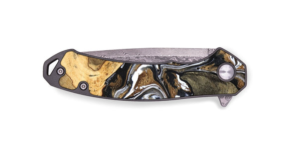 EDC Wood Pocket Knife - Leanna (Black & White, 822804)