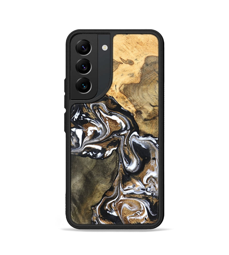 Galaxy S22 Wood Phone Case - Leanna (Black & White, 822804)