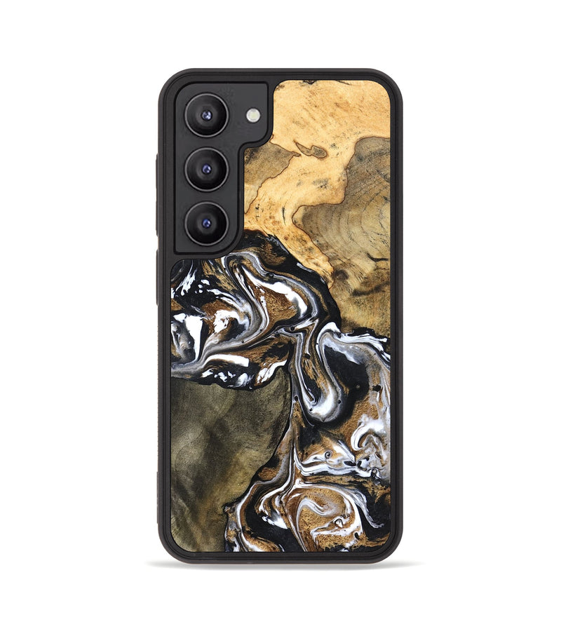 Galaxy S23 Wood Phone Case - Leanna (Black & White, 822804)