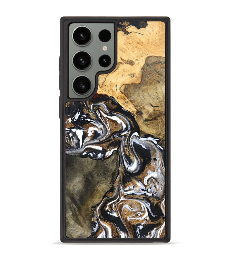 Galaxy S23 Ultra Wood Phone Case - Leanna (Black & White, 822804)