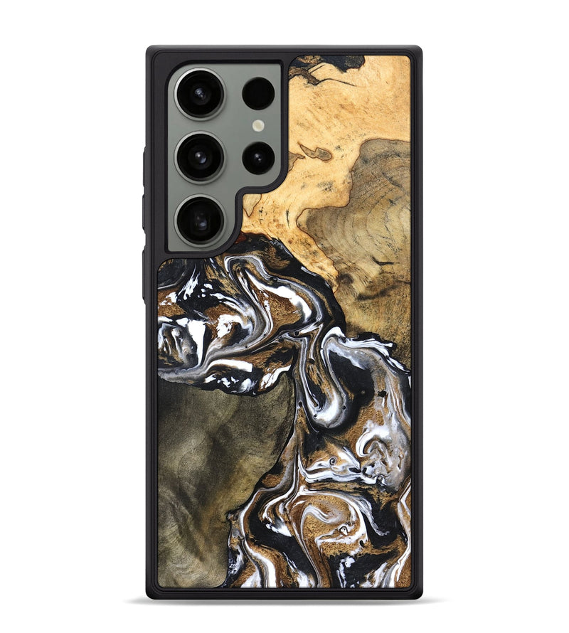 Galaxy S24 Ultra Wood Phone Case - Leanna (Black & White, 822804)